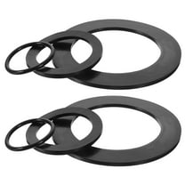 LEORX 6Pcs Flat Rubber Washers Replacement Kit Splashproof Black for Plumbing and Appliances