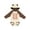 Natural & Brown w Ears, variant on 2025 Chinese New Year Snake Boys or Girls Long Sleeve Baby Bodysuit