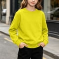 thumbnail image 5 of ITSAME Boys Girls Crewneck Sweatshirts Long Sleeve Solid Shirts Fall Winter Casual Base Pullover Tops Yellow Size 1T, 5 of 8