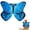 Blue, variant on CHENjy Pet Butterfly Wings Costume Realistic Adjustable Lightweight Pet Cosplay Wing for Halloween Cat Accessories 7.87*7.87 in