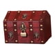 thumbnail image 4 of Cofre del tesoro pirata con tapa abatible y caja de madera codificada. Rojo, 4 of 9