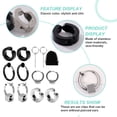 thumbnail image 2 of 6 Pairs Unpierced Ear Clips Earrings Men Cuff for Clip-on Stainless Steel, 2 of 6