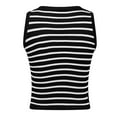 thumbnail image 5 of Wang6 Womens Ribbed Turtleneck Tank Tops Trendy Sleeveless Knit Tshirts Causal Striped Printed Going out Tops Tees Black One Size, 5 of 5