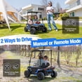 thumbnail image 5 of Sopbost 24V 4WD Kids Ride On UTV with Remote Control, 2 Seater Battery Powered Ride On Toy with EVA Tires, Music, Plastic Roof, 3-5 MPH, Ages 3-8, Blue, 5 of 10