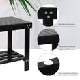thumbnail image 3 of Taburete Spa Bench VaeFae de madera de bambú con estante de almacenamiento, 3 of 6