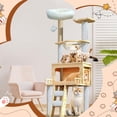 thumbnail image 2 of Premium 57.8 Inch Cat Tower Tree - 147cm Tall Scratching Post Condo with Perches for Kittens & Cats to Play, Climb, and Nap, 2 of 9