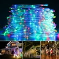thumbnail image 2 of ZOELNIC 73ft 200LEDs Christmas Solar Powered Rope Tube String Lights Strip Outdoor Garden Xmas Tree Holiday Decor Fairy Lights, Mix-color, 2 of 10