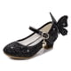 thumbnail image 3 of Zapatos de cuero para niñas, zapatos de princesa para otoño, zapatos de tacón alto pequeños con lentejuelas, zapatos de alto rendimiento, 3 of 5
