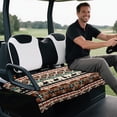 thumbnail image 4 of Uorisanigo Golf Cart Seat Covers Fits for EZGO, Club Car, Yamaha and More, Universal Aztec African Tribal Horse Golf Cart Seat Towel Blanket with 4 Front Pockets, All-Weather Protection, 4 of 7