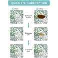 thumbnail image 3 of Summer Beach Coral Coffee Mat - Coffee Bar Mat for Countertop, Hide Stain Absorbent Rubber Quick Dry Coffee Mat Under Coffee Maker Mat Nautical Ocean Coastal Green Gray Dish Drying Mat 12"x20", 3 of 6