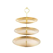 Cake Stand Stainless Steel Tiered Cupcake Stand 3 Tier Tray Table Tower Cake Plates Dessert Holder for Party