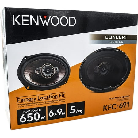 Kenwood - 6" x 9" 5-Way Car Speaker - Black