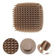 thumbnail image 3 of Unique Bargains 1 Pc Hand Card Handle Hair Shampoo Brush for Head Massage 3.07"x3.07"x2.17" Red Brown, 3 of 6