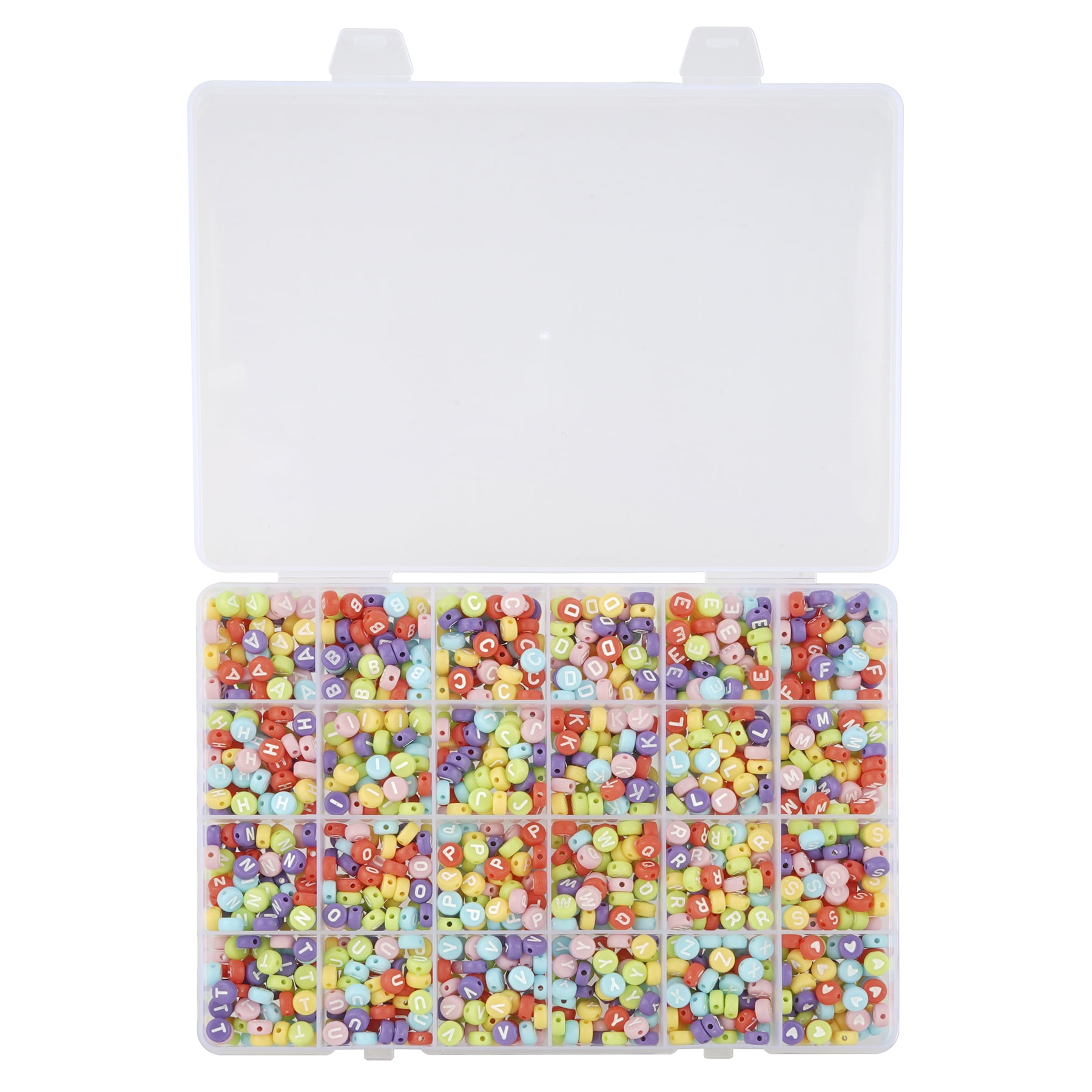 Multicolored Alphabet Round Beads - 7mm by Bead Landing 1440 pc