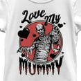 thumbnail image 2 of Girl's Universal Monsters Mother's Day Love My Mummy Graphic Tee White X Small, 2 of 4