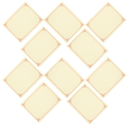 unbranded 10 Pcs Plain Certificate Certificates Award Paper 29.70X21.00X0.01CM Red