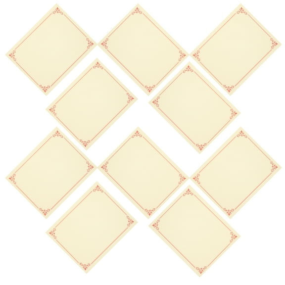 unbranded 10 Pcs Plain Certificate Certificates Award Paper 29.70X21.00X0.01CM Red