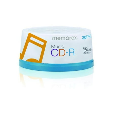 Memorex 15404001 Music CD-R DA, 80 Minute, 700 MB 40x ( 30-Pack Spindle) (Discontinued by Manufacturer)