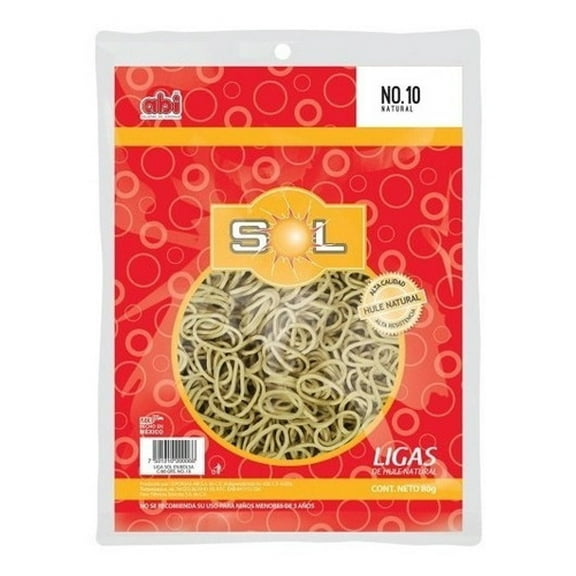Bolsa De Ligas De Hule C/80 G Abi (4 Bolsas) AleJaz Q54QK