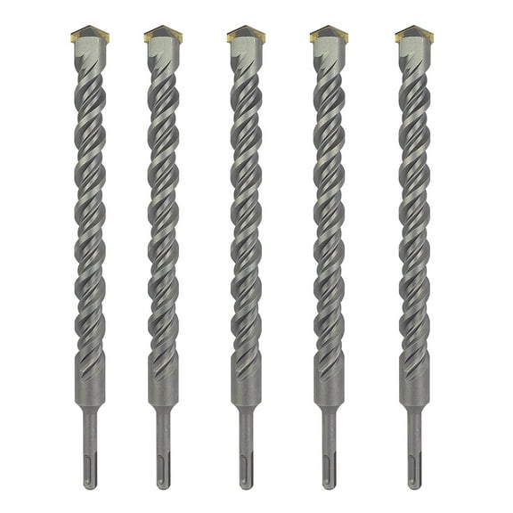 Max-Craft SDS-Plus Rotary Hammer Drill Bit Set Drill Concrete Stone 5Pcs 5/8" x 8"
