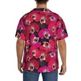 thumbnail image 5 of Xecao offers the Orchids Flowers for Men's Casual Short-sleeved Shirt, a button-up collared shirt with a pocket, perfect for beach vacations and yacht travel in the X-Large size., 5 of 7