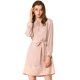 thumbnail image 1 of Allegra K Vestido Recto Corbata Ojo De Cerradura Bloque De Color Manga Larga Con Cinturón Para Mujer Rosa XL Unique Bargains Vestidos, 1 of 6