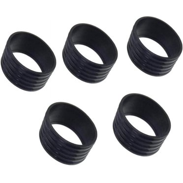 Zhuge 5 Pcs Poignée de Raquette de Tennis Anneau en Caoutchouc Extensible Bande de Raquette de Tennis Surgrippes, Jaune/rouge/boule/rose/noir
