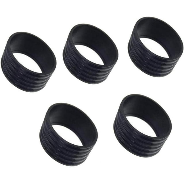 Zhuge 5Pcs Tennis Racket Handle Rubber Ring Stretchy Tennis Racquet Band Overgrips, Yellow/Red/Bllue/Pink/Black