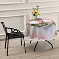 thumbnail image 2 of YAZAOO Round Tablecloth Pink Roses Pattern Tableclothes, 2 of 8