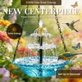 thumbnail image 2 of Outdoor Hanging Bird Bath with Solar Fountain, 2026 New Solar Cascade Fountain, with Solars Pump & Glass Bowl, Garden Gift Yard Patio Backyard Decoration (A), 2 of 7