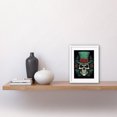 thumbnail image 2 of Skull Rose Top Hat Old School USA Tattoo Ink Body Rockabilly Americana 50s Artwork Framed Wall Art Print 9X7 Inch, 2 of 5
