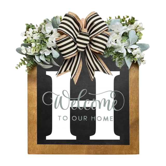 Last Name Front Door Wreath Front Door Porch Decoration for for Home Blessings Spring Parties