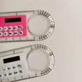 thumbnail image 3 of Mini Ultra-thin Straight Ruler with Solar Calculator Magnifier Multifunction Calculator School Office Supplies, Black, 3 of 5