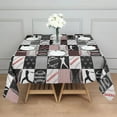 thumbnail image 3 of Baseball Patchwork Pattern Square Tablecloth,Waterproof Square Table Cover,Wipeable Spillproof Washable Table Cover for Home Kitchen Party Decor 42"X42"(107x107cm), 3 of 6