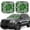 Palm Greenery, variant on Naloa Pineapples1 2 Piece Foldable Car Sun Shades, Car Windshield Sunshade, Front Window Sunshade for Car, Truck, SUV - Small