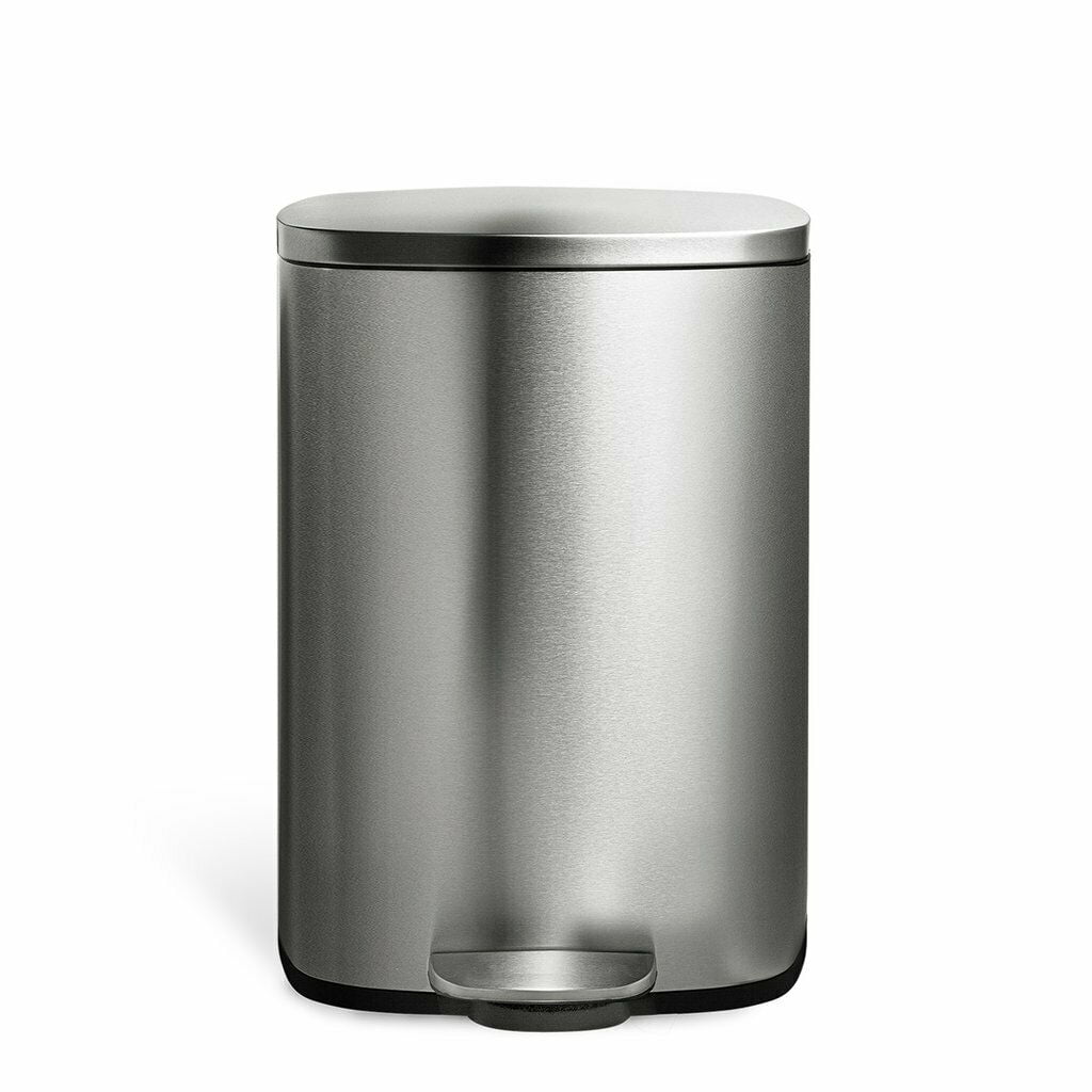 Nine Stars Automatic Kitchen Trash Can, 13 Gallon Stainless Steel, Motion Sensor Hands-Free Soft-Close Lid Garbage Bin, Silver
