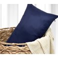 thumbnail image 3 of Aiking Home 12x24 inches Luxury Faux Suede Decorative Lumbar Pillow Cover - Navy, 3 of 4