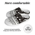 thumbnail image 6 of Lsque Piano Keys With Musical Notes Pattern Womens Comfort Cotton on Scuff With Memory Foam and Anti-skid Sole Slipper-37/38, 6 of 7