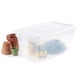 image 9 of Sterilite 90 Qt. Storage Box Plastic, White, Set of 4