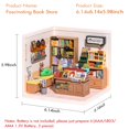 thumbnail image 5 of Rolife Plastic House Building Set Toy DIY Miniature Dollhouse Playset with LED for Mini Figures Construction Toys Diorama Kit Gifts for Teens Adults, 5 of 10