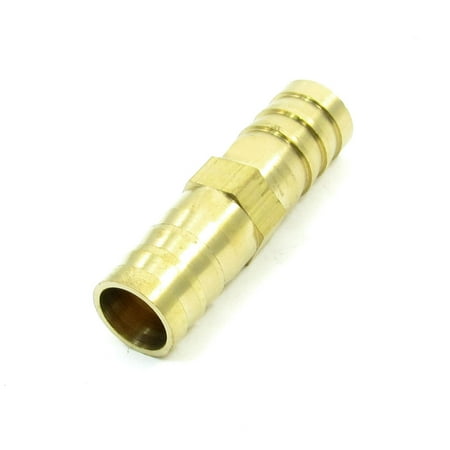 - Unique Bargains Gold Tone Air Water Gas 12mm Brass Straight Hose Connector Joiner