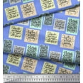 thumbnail image 3 of Soimoi Blue Poly Georgette Fabric Motivational Quotes Text Print Fabric by the Yard 52 Inch Wide, 3 of 3