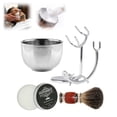 thumbnail image 1 of Support de Rasage Kit de Brosse de Rasage pour Hommes Ensemble de Rasage Kit de Rasage pour Hommes Bol de Rasage en Acier Inoxydable Kit de Brosses de Rasage pour Hommes Badger à Savon Brosse à Raser pour Cheveux, 1 of 8