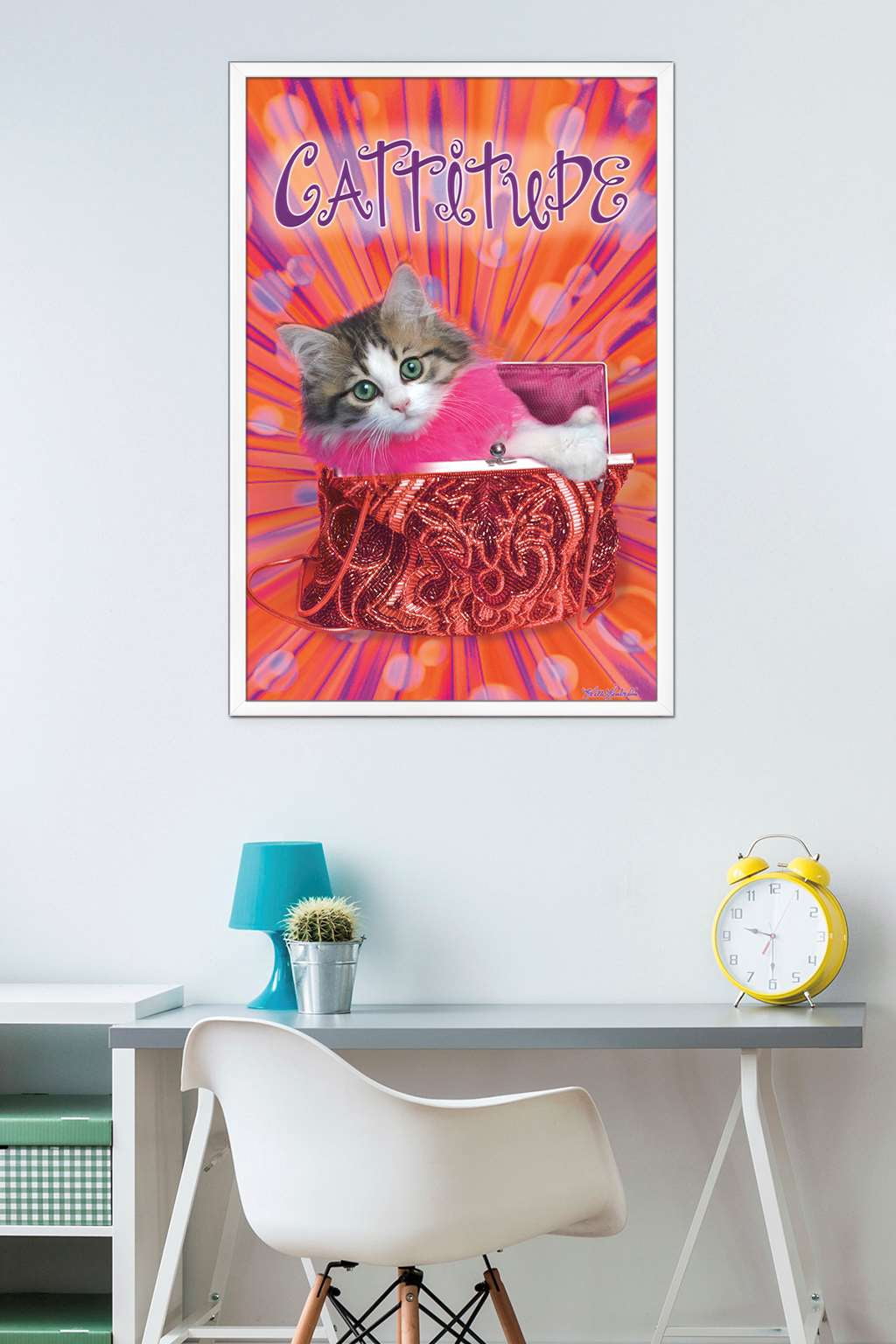 Keith Kimberlin - Cattitude Wall Poster, 22.375" x 34", Framed