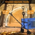 thumbnail image 6 of Vecukty Collapsible Folding Wagon,Portable Utility Wagon Cart for Outdoor Camping, Shopping, Sports, Grocery, Kids, Blue, 6 of 9