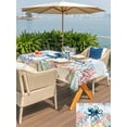 thumbnail image 4 of Outdoor Tablecloth with Umbrella Hole and Zipper, Coastal Nautical Octopus Rectangle Table Cloth 60x120 Inch Waterproof Tablecloth, Oceans Corals Starfish Jellyfish Picnic Table Cover for Patio, 4 of 7