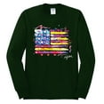 thumbnail image 2 of Wild Bobby, Colorful Neon Flag, Streetwear, Men Long Sleeve Shirt, Forest Green, X-Large, 2 of 3