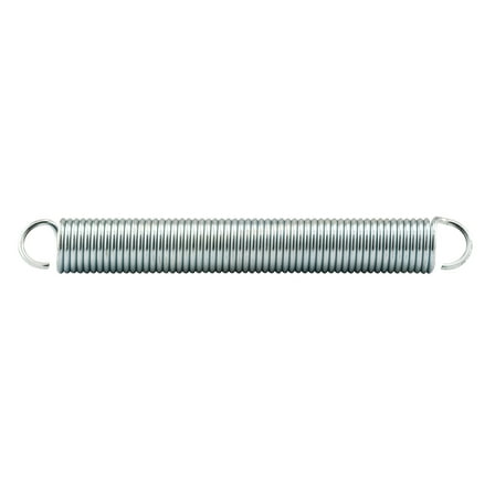 Extension Spring, 1-1/4 in. 10 in. x 0.148 in. Wire Diameter, Spring Steel, Single Loop, Open