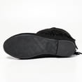 thumbnail image 5 of Mid Calf Boots for Women Suede Fringe Short Booties Round Toe Low Heel Casual Fall Winter Daily Shoes Black 6.5, 5 of 8