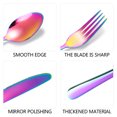 thumbnail image 3 of Wzcpcv 20 Piece Rainbow Stainless Steel Flatware Set For 4, Rainbow  Silverware Sets Kitchen Utensil Set Forks And Spoons Silverware Set Apartment Essentials, 3 of 7
